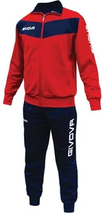 Dres treningowy bluza + spodnie Givova Tuta Visa czerwono-granatowy TR018 1204-2XL - Dresy męskie - miniaturka - grafika 1