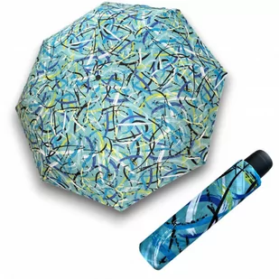 Hit Mini Moving Lines Blue - damski parasol składany - Parasole - miniaturka - grafika 1