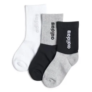 Dziecięce Skarpety za kostkę ADIDAS LIN KIDS CRW 3P IS0102 – Czarny - Skarpetki dla dzieci - miniaturka - grafika 1