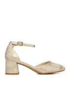 Czółenka - Rieker Czółenka 44762-91 Złoty - miniaturka - grafika 1