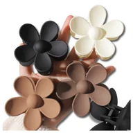 Ozdoby do włosów - Spinka klamra do włosów duża kwiat zestaw 4 szt do koka szczęka lekka duża - miniaturka - grafika 1