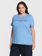 Koszulki i topy damskie - Tommy Hilfiger Curve T-Shirt Crv WW0WW29738 Niebieski Regular Fit - miniaturka - grafika 1