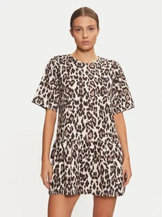 Gina Tricot Sukienka codzienna 24447 Brązowy Regular Fit - Sukienki - miniaturka - grafika 1