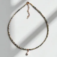 Naszyjniki - Basic choker : jasper & pearl : jaspis i perła - miniaturka - grafika 1