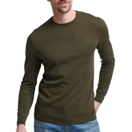 Bluzy męskie - Superdry Vintage Emb Cotton/Cash Crew Bluza męska, Świerk, L - miniaturka - grafika 1
