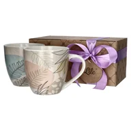 Kubki - Kubek porcelanowy (2 szt.) odcienie niebieskiego różowego 390 ml Lile Nature P28953 - miniaturka - grafika 1