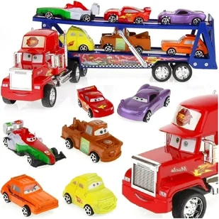 Du��a Laweta Maniek 6 Autek Samoch��d Tir Cars Auta Zygzak Nap��d Frykcyjny - Samochody i pojazdy dla dzieci - miniaturka - grafika 1