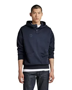 G-STAR RAW Męska bluza z kapturem o regularnym kroju z kieszonką, niebieska (Salute B782-C742), S, niebieski (Salute B782-c742), S - Bluzy męskie - miniaturka - grafika 1