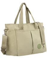 Torebki damskie - Torebka damska PETERSON duża torba shopper bag miejska sportowa A4 miętowa - miniaturka - grafika 1