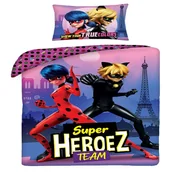 Pościel dla dzieci - Halantex Pościel 140x200 Miraculous: biedronka i czarny kot MIR4756_20211011153551 - miniaturka - grafika 1