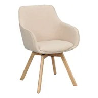 Fotele - Beżowe tapicerowane fotele jadalniane zestaw 2 szt. Alison – Rowico - miniaturka - grafika 1