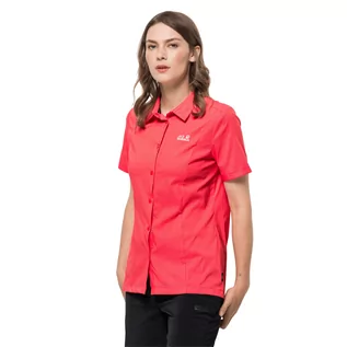 Koszule damskie - Koszula damska PACK & GO SHIRT W tulip red - XS - grafika 1
