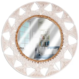 Lustro ścienne wiszące boho 55 cm - Lustra - miniaturka - grafika 1