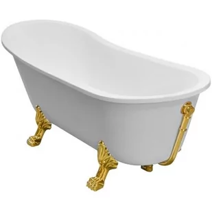 Besco WAO-160+ZL OLAYA wanna wolnostojąca 160 x 68nogi złote - Wanny - miniaturka - grafika 2