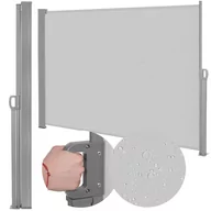 Markizy - Markiza boczna tarasowa 300x160 cm roleta na balkon przesuwana osłona jasnoszara - miniaturka - grafika 1