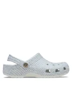 Klapki i japonki damskie - Crocs Klapki Crocsclassic Tweed Clog 210403 Szary - miniaturka - grafika 1