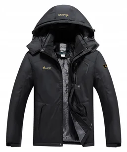 KURTKA MĘSKA ZIMOWA OCIEPLANA Z KAPTUREM OUTDOOR - CZARNA - XXL - Kurtki męskie - miniaturka - grafika 1