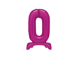 Balon foliowy stojący cyfra 0 różowym - 76 cm - 1szt. - Balony i akcesoria - miniaturka - grafika 1