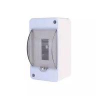 Rozdzielnie elektryczne - ROZDZIELNICA MODUŁOWA NATYNKOWA S3 (1x3) Z KLAPKĄ / BEZ LISTWY ZACISKOWEJ N+PE IP40 - miniaturka - grafika 1