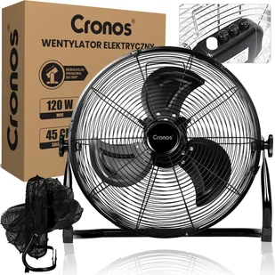 Wentylator Wentylator podłogowy mocny wiatrak 120W Cronos KYT-30D1 Czarny - Wentylatory - miniaturka - grafika 1