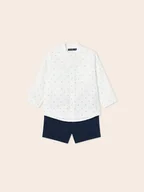 Spodenki damskie - Mayoral Komplet koszula i szorty materiałowe 1297 Kolorowy Regular Fit - miniaturka - grafika 1