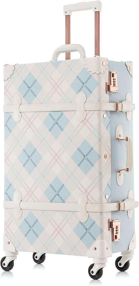 Walizka na kółkach styl Vintage Retro UNITRAVEL 72 cm 55L zamek szyfrowy