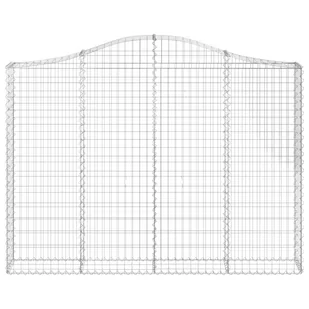 VIDAXL Kosze gabionowe, 5 szt, 200x30x140/160 cm, galwanizowane żelazo - Ogrodzenia - miniaturka - grafika 5