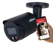 Kamery IP - Kamera IP Czarna DAHUA IPC-HFW2449S-S-IL-0280B-Black 4MPX WizSense Smart Dual Illumination Mikrofon - miniaturka - grafika 1