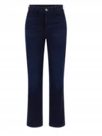 Spodnie damskie - Guess Granatowe Jeansy Rurki Długie Wysoki Stan Miejskie 24/32 Kwb - miniaturka - grafika 1