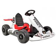 Pojazdy elektryczne dla dzieci - Import SUPER-TOYS SZYBKI GOKART FANCY NA AKUMULATOR 12V REGULOWANA ROZSUWANA RAMA SUPER ZABAWABDQ-8 BDQ-8-BIAŁY - miniaturka - grafika 1