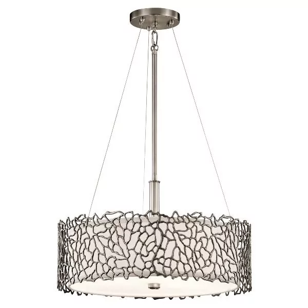 Elstead Lighting Wielofunkcyjna lampa wisząca Silver Coral 46,4 cm