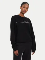 Bluzy damskie - KARL LAGERFELD Bluza 245W1806 Czarny Regular Fit - miniaturka - grafika 1