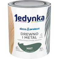 Emalie - Farba akrylowa Jedynka Deco&Protect Drewno i Metal Mat Zielony ciemny 0,7 l - miniaturka - grafika 1