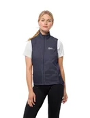 Kamizelki damskie - Jack Wolfskin Damska kamizelka MOROBBIA Wind Vest W, grafitowa, M, szary (Graphite), M - miniaturka - grafika 1