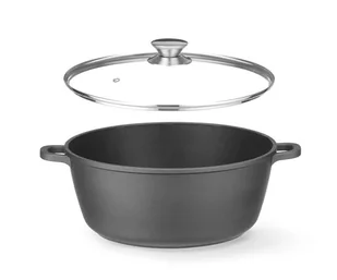 Garnek z powłoką nieprzywierającą, HENDI, 7,5L, czarny, 387x310x(H)130mm 611036 - Akcesoria gastronomiczne - miniaturka - grafika 1