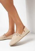 Espadryle damskie - Beżowe Espadryle Undefeatability - miniaturka - grafika 1