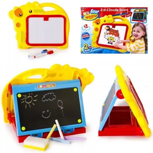 Edukacyjna 2W1 Tablica Dwustronna Do Malowania Kredą - Tablice dla dzieci - miniaturka - grafika 1