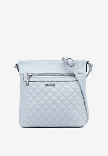 Niebieska Pikowana Torebka Listonoszka z Suwakiem Silendrea - Torebki damskie - miniaturka - grafika 1