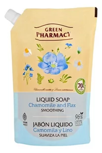 Green Pharmacy, Mydło w płynie z Olejem z nasion Lnu i Rumiankiem - zapas, 460ml - Mydła - miniaturka - grafika 1