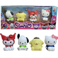 Figurki dla dzieci - Zestaw Figurek Sanrio KUROMI HELLO KITTY MY MELODY GUMOWE POSTACIE 4szt - miniaturka - grafika 1
