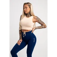 Koszulki sportowe damskie - Top fitness damski Gym Glamour wiązany - miniaturka - grafika 1