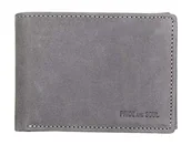 Portfele - Pride & Soul Unisex – portfel dla dorosłych, damski i męski z RFID z prawdziwej skóry, portmonetka na 5 kart EC, monety i banknoty, akcesoria podróżne, portfel, szary, 10,5 x 8,0 x 2,5 cm - miniaturka - grafika 1