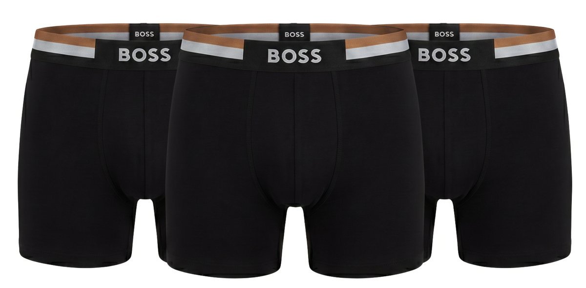 HUGO BOSS 3-pack Bokserki Męskie Czarne Motion Bawełna Prezent Rozmiar L