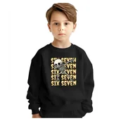 Bluzy dla dziewczynek - BLUZA DZIECIĘCA 67 SIX SEVEN VIRAL 110-116 DLA CHŁOPCA DZIEWCZYNKI - miniaturka - grafika 1