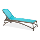 Leżaki ogrodowe - DKWADRAT Leżak Atlantico beżowy /turkusowy 209425 - miniaturka - grafika 1