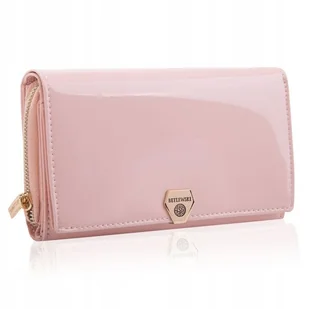 PORTFEL DAMSKI SKÓRZANY Betlewski pudrowy lakierowany duży RFID na prezent - Portfele PORTFEL DAMSKI SKÓRZANY Betlewski pudrowy lakierowany duży RFID na prezent - Portfele - miniaturka - grafika 1