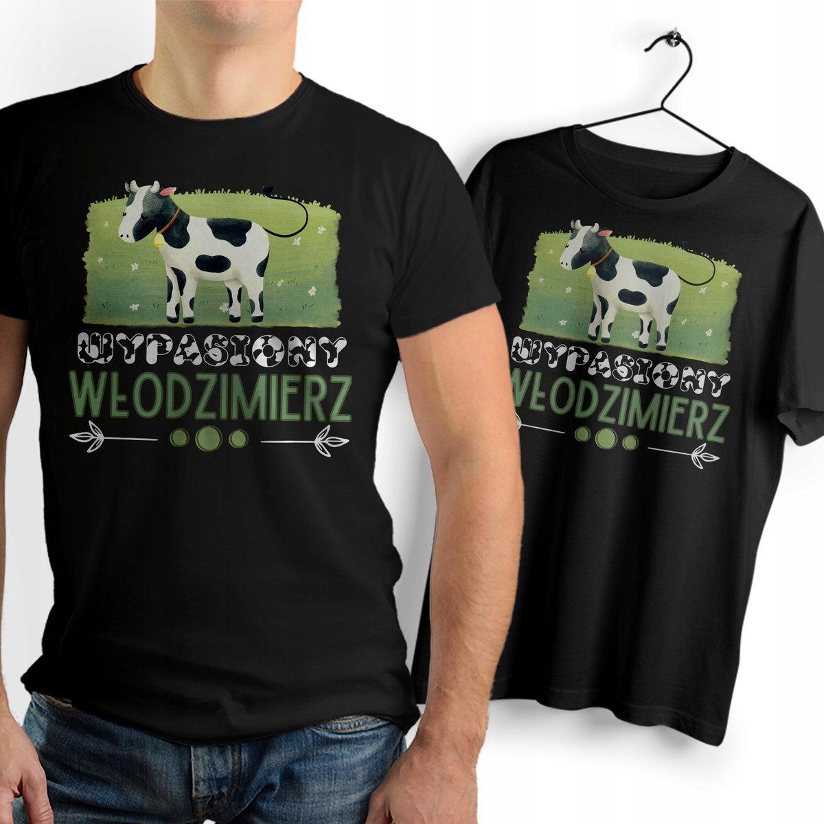 Koszulka Męska Czarna Dla Włodzimierza T-Shirt Podkoszulek Na Prezent Gift