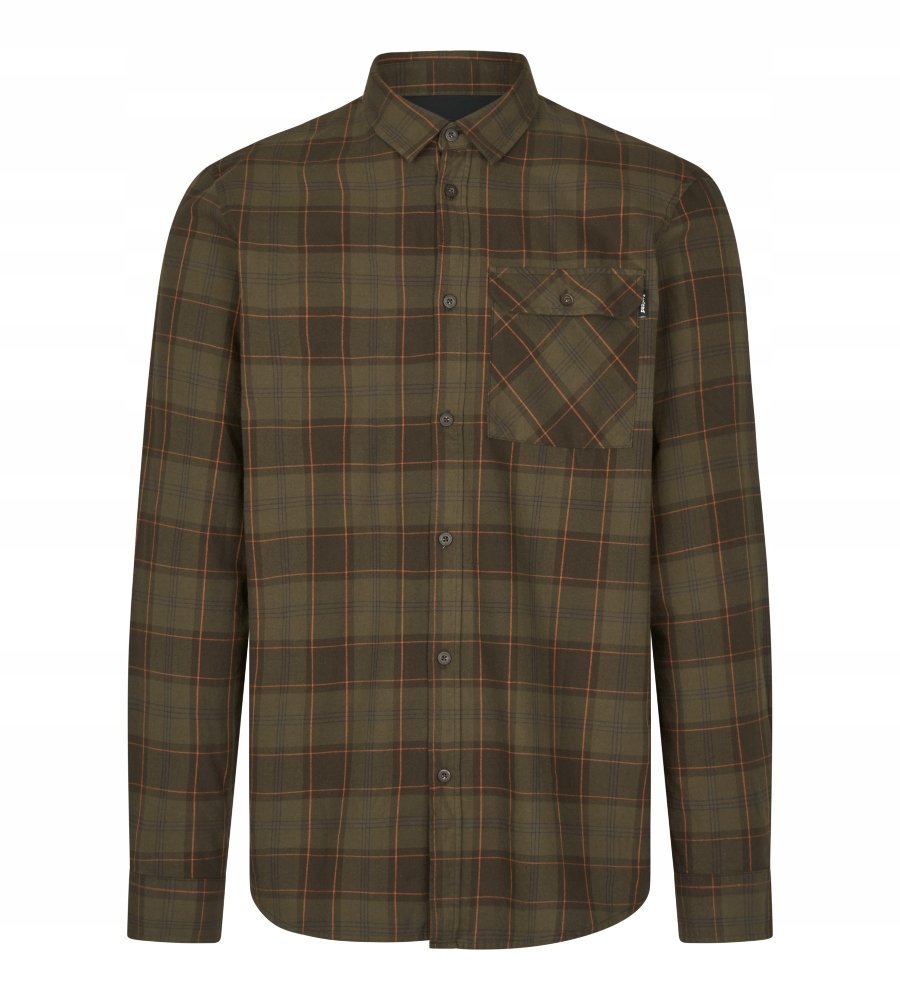 KOSZULA FLANELOWA SEELAND GLEN - Pine Green/Dark Navy Check -M