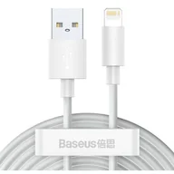 Kable komputerowe i do monitorów - BASEUS BASEUS WISDOM 2-PACK KABEL LIGHTNING  150 cm / 2.4A BIAŁY 17056 - miniaturka - grafika 1