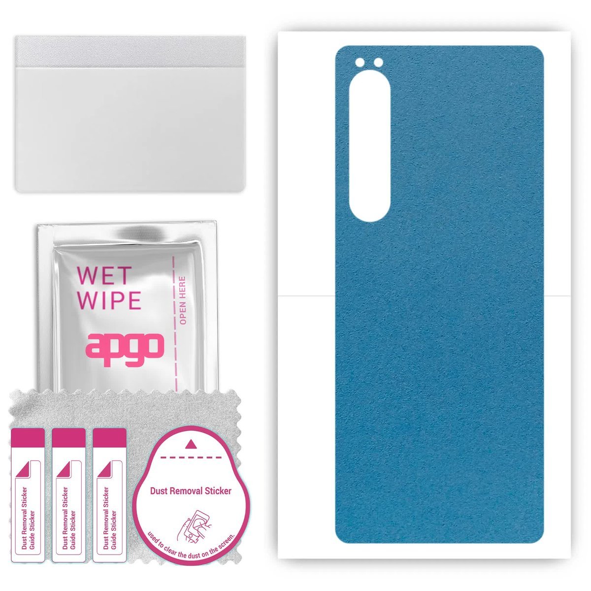 Folia naklejka skórka strukturalna na TYŁ Zamsz do Sony Xperia 10 IV SO-52C - Zamsz Niebieski - apgo SKINS